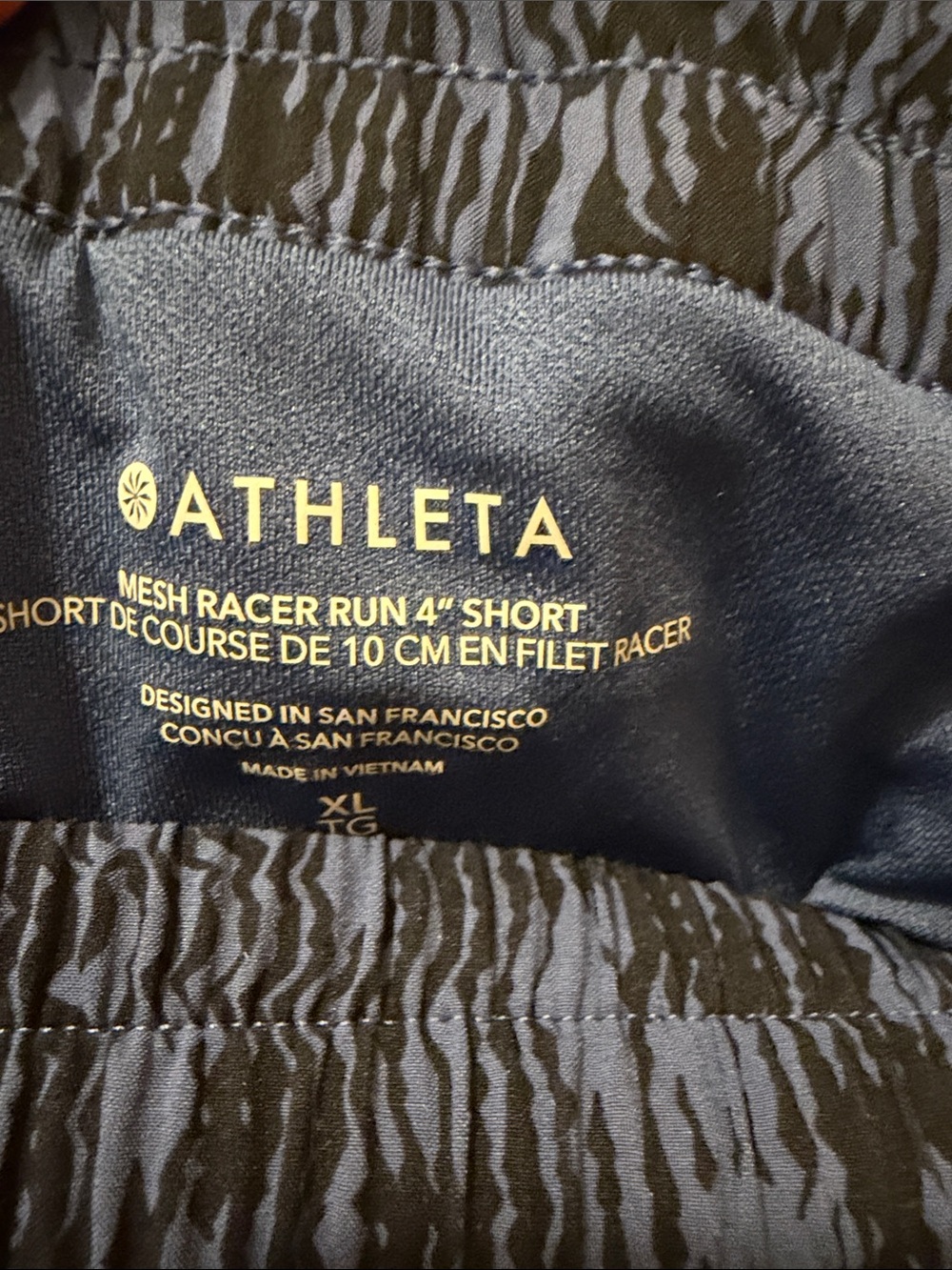 Athleta Black Mesh Racer Run 4" Shorts - XL